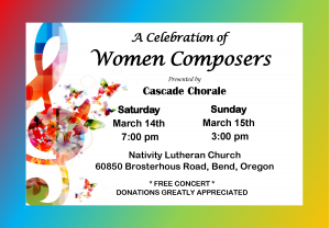 Celebrate Women Composers! @ Nativity Lutheran Church