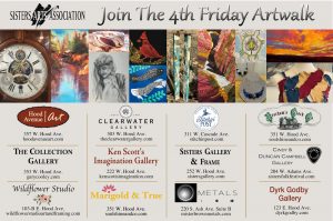 4th FRIDAY ARTWALK IN SISTERS, OR, ALL-DAY 10AM-7PM @ Downtown Sisters Oregon