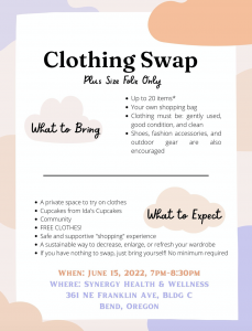 Plus Size Clothing Swap @ Synergy Health & Wellness