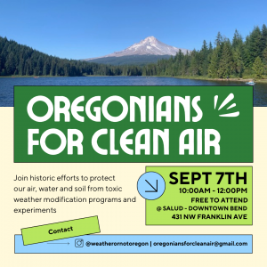 Oregonians For Clean Air Pop-0up @ Salud Raw Foods